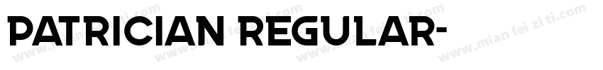 Patrician Regular字体转换